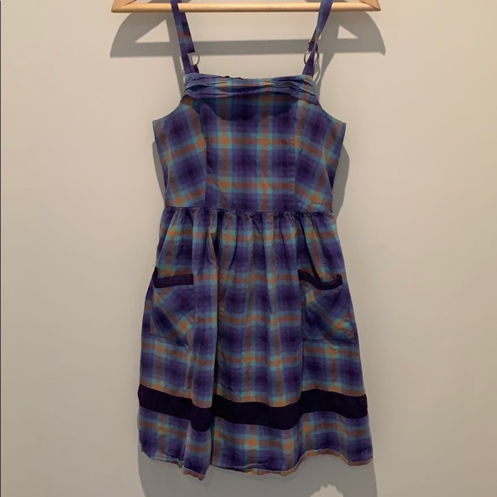 3/$30 Cottagecore plaid mini dress